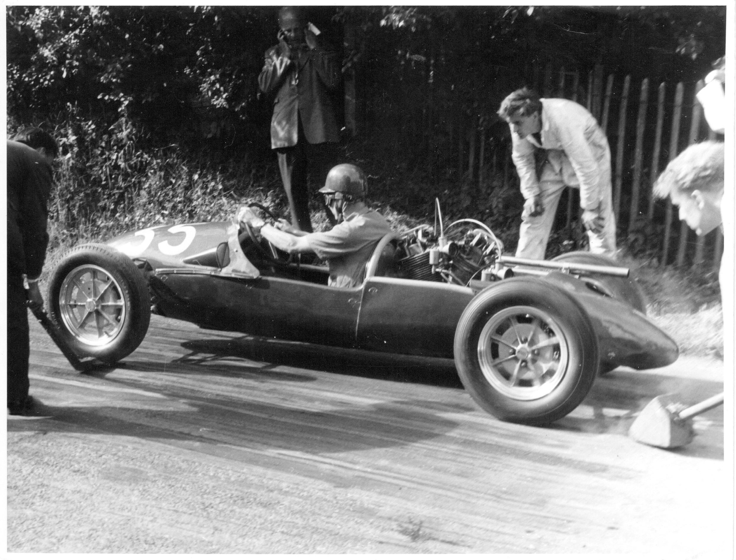 Mike Hatton, Shelsley Walsh, 12.6.60 or 11.6.61 photo by Photographic Craftsmen